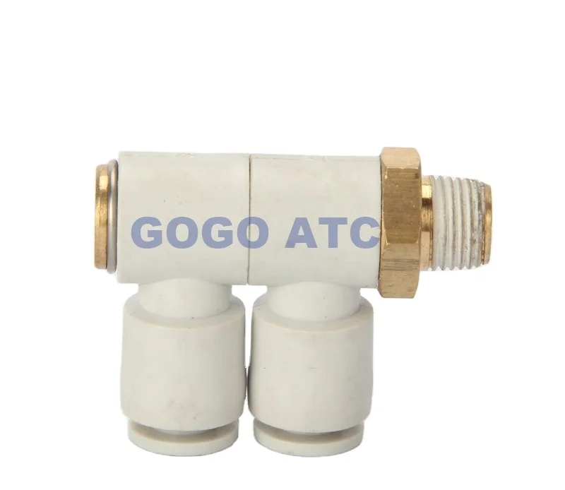 High Quality Fittings KQ2VD10-02S O.D 10mm Thread Rc 1/4 Double Universal Male Elbow One-touch Pneumatic Components