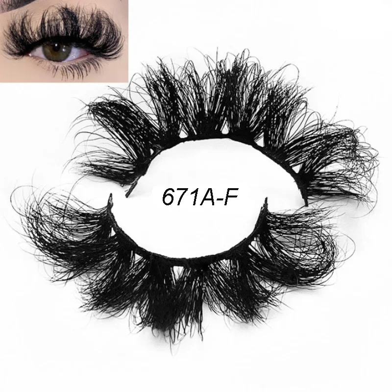 Best Selling Handmade Mink Lashes 25mm 5d d curl Mink Eyelashes 3D Russian fluffy Strip False Eyelash Vendor