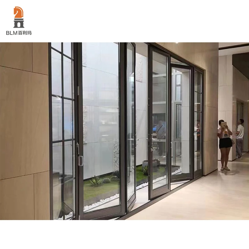 German standard aluminium bifold accordion windows and doors exterior entry door