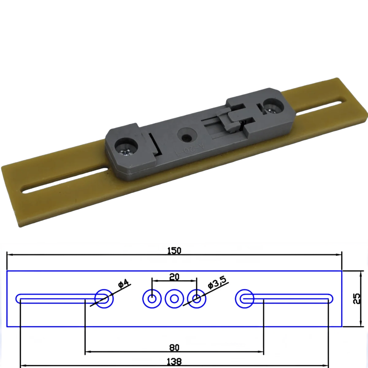 Installed on 35mm DIN rail  linear rail clip clamp 35mm guide rail clip