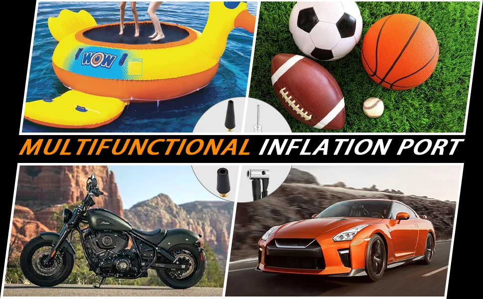 New Portable Cordless Electric Air Pump Multifunctional Car Tire Inflator Automatic Stop Air Pump Car Air Compressor