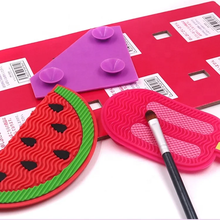 Hot Selling Portable Washing Tool Scrubber with Suction Cup,Brush Cleaner Pad, Silicone Makeup Brush Cleaning Mat
