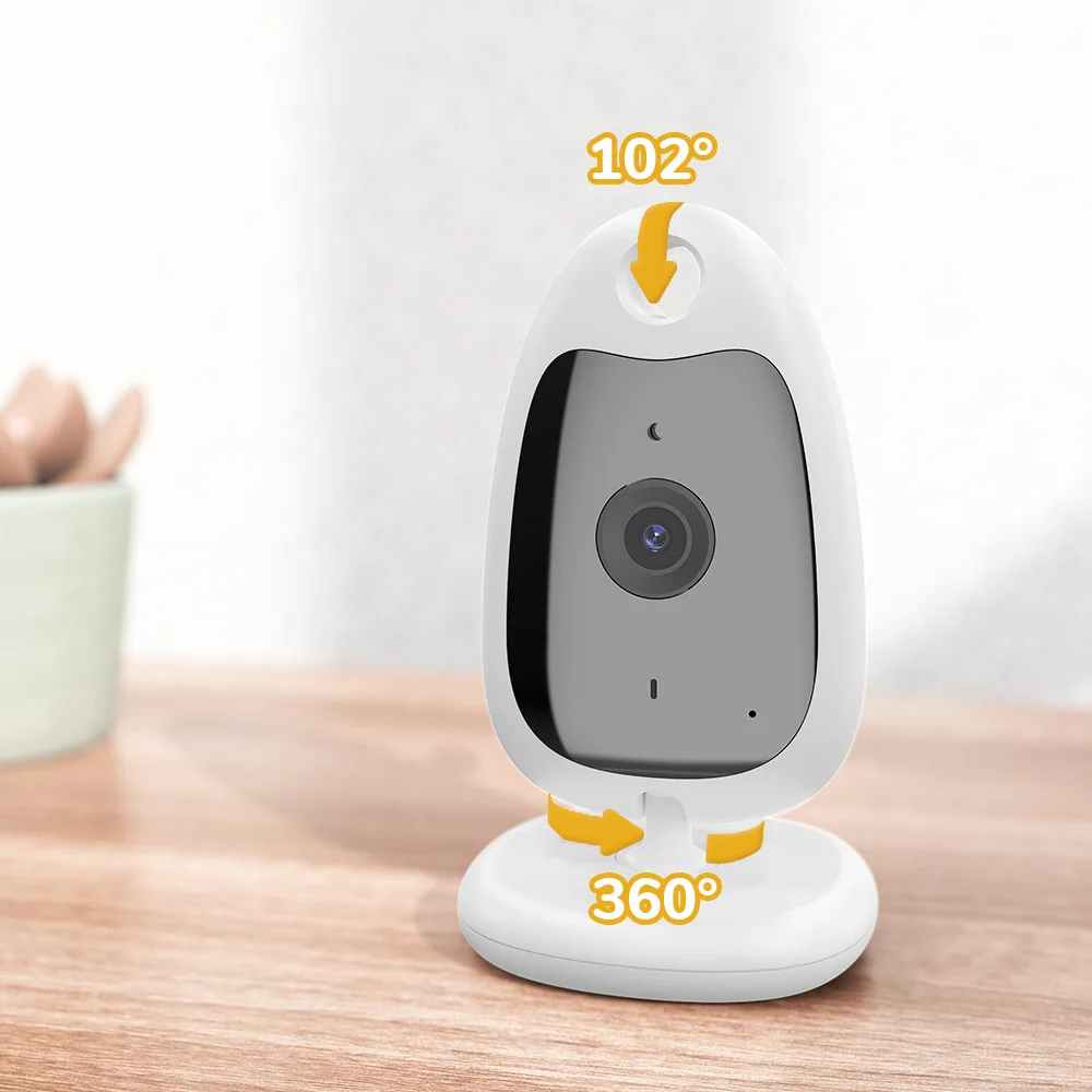 Wireless White Baby Safety Audio Baby Monitor 2 Inches Wireless Baby Monitor VB610