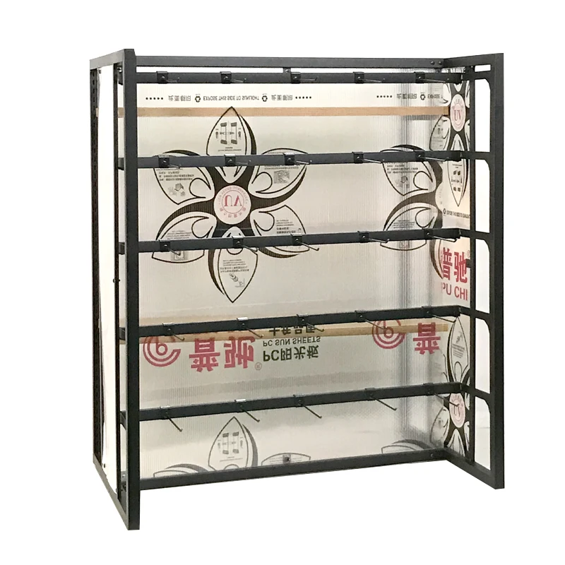 Retail metal Shelving Miniso Shop Furniture Market Rack Store hanging sock Display Racks
