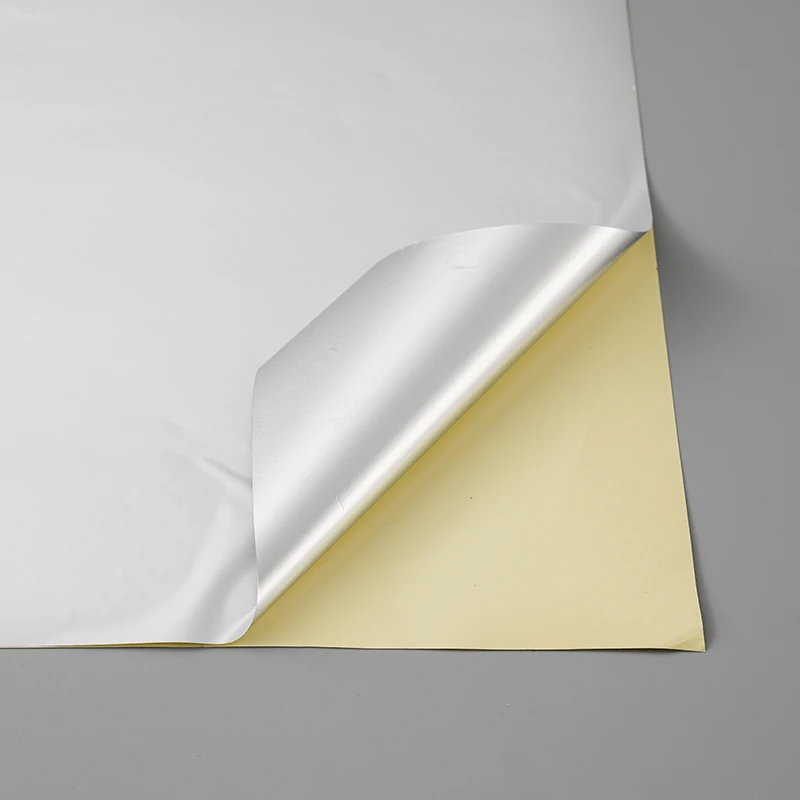 Factory Direct Produce Self Adhesive 50 mic Matte Silver PET Film Sticker Waterproof  Label Film