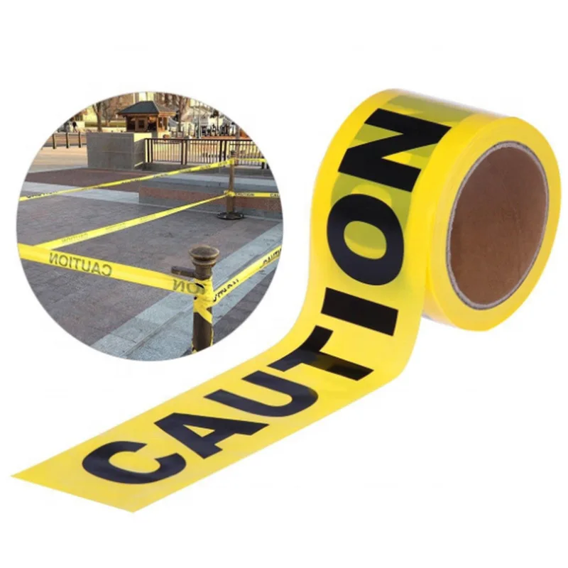 Yellow Traffic Barrier Barricade Warning Tape Non-Adhesive PE Caution/Danger Tape