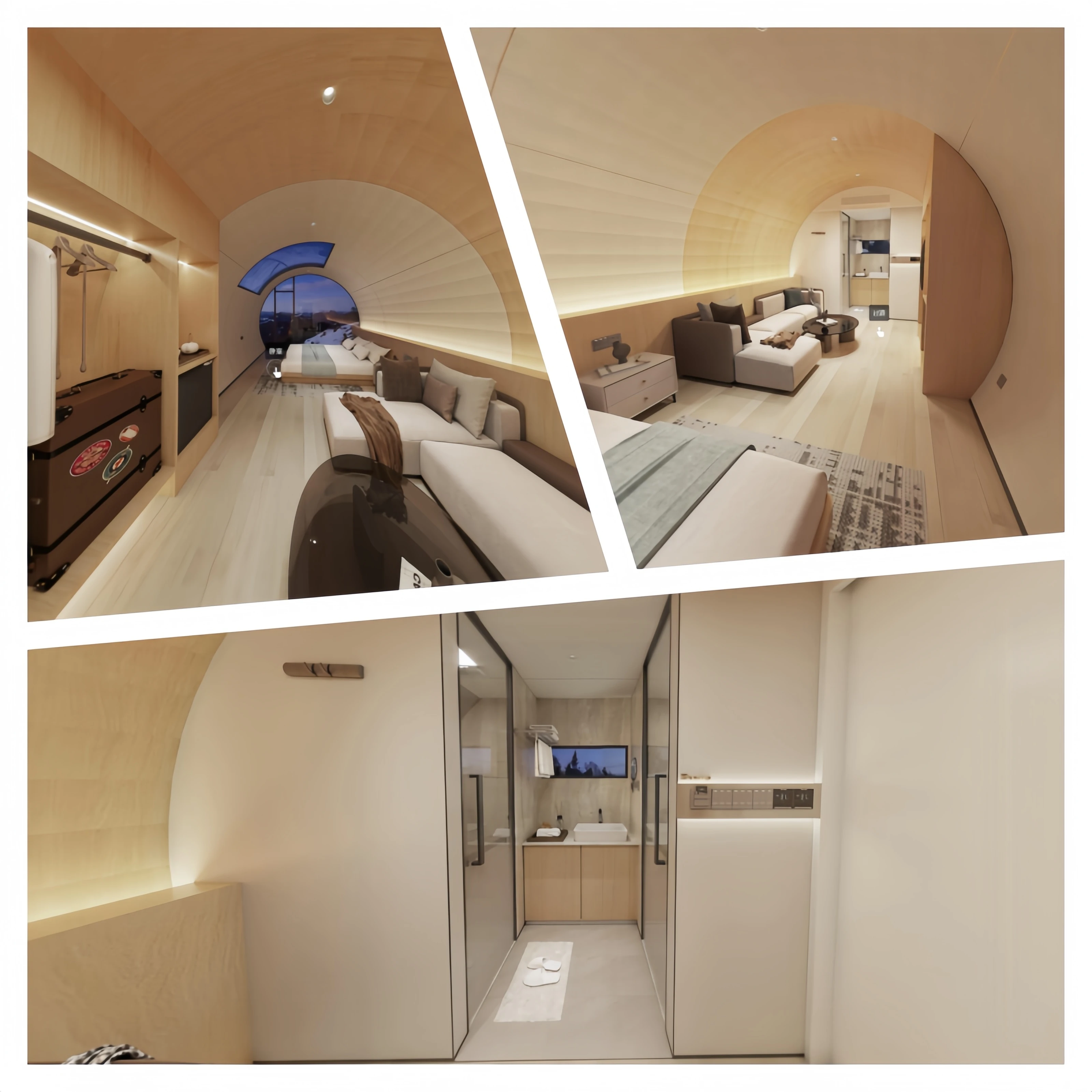 Newly Designed luxus Space capsule camping house Prefab Houses Expandable villa Mobile Home tiny house boat for Resort Camper