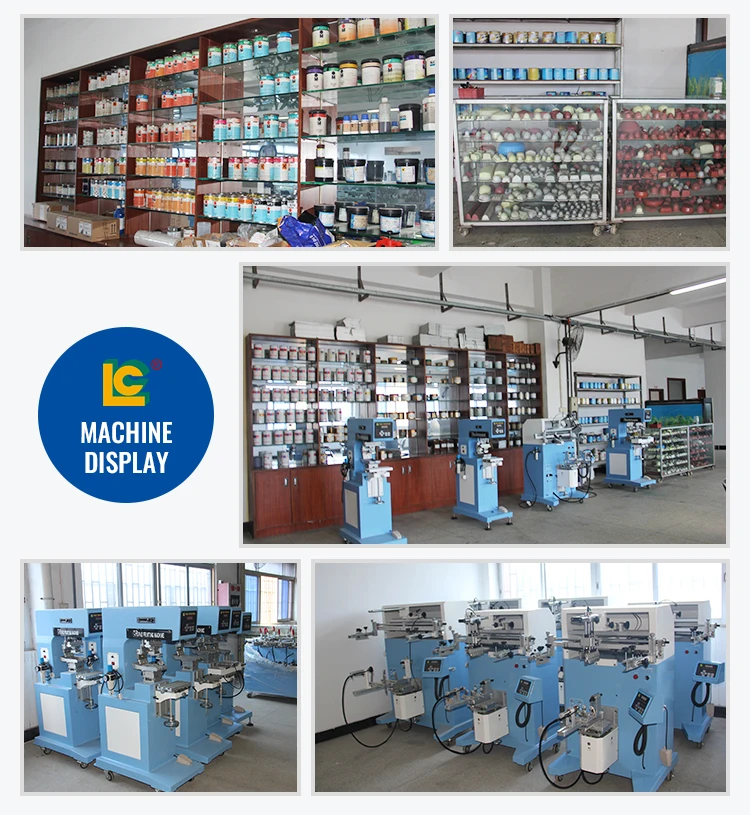 LC Brand Fully Servo Automatic Container Glass Bottles Screen Printing Machine for Cosmetic Jars Cups Tubes