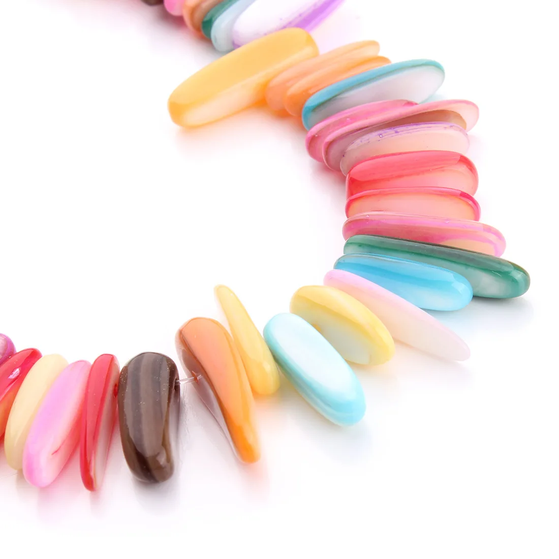 XuQian 15-25mm Irregular Semi-finished Coloured Shell Loose Bead for Diy Necklace Bracelet B0203