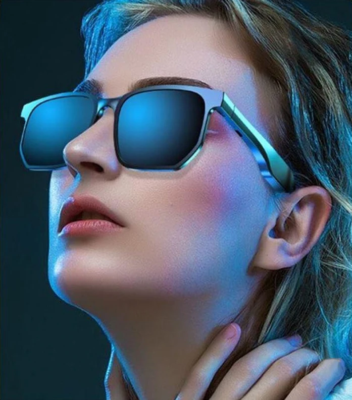 Trending speaker headphone glasses outdoor driving sport music eye glasses bone conduction smart wireless bluetooth sunglasses