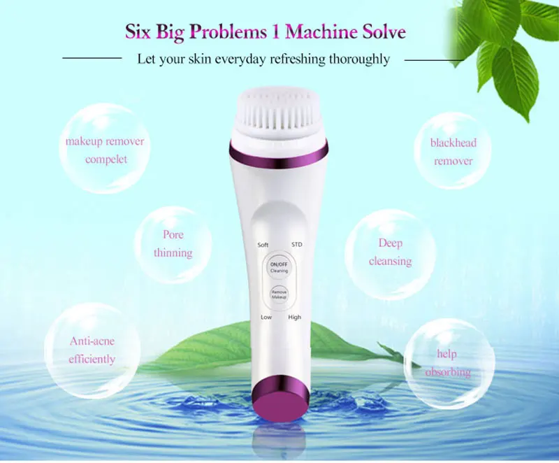 3 In1 Multifunction Electric Face Skin Care Massage Good Price Ultrasonic Facial Cleansing Brush