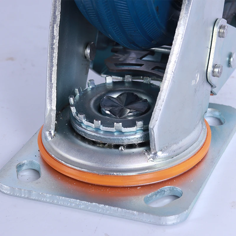 PU wheels 4 5 6 8 Inch PU castor super heavy duty iron core steel swivel casters for Airport trolley