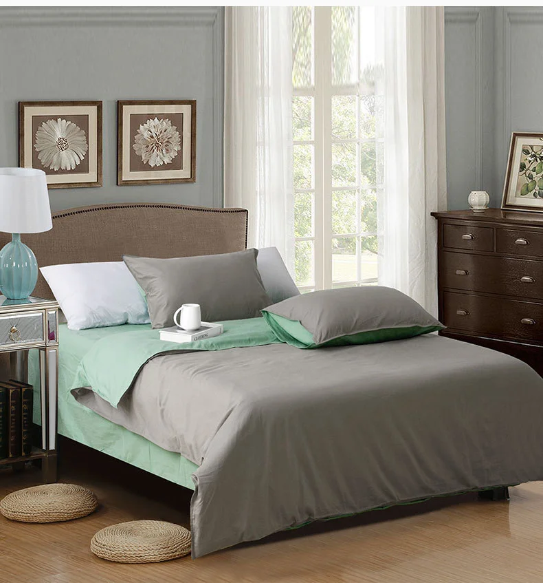 Hotel Luxury Thicken Bedding Set 4 Piece AB Sides Duvet Covers Bedsheets And Pillowcase 100% Cotton Duvet Cover Bedding Set