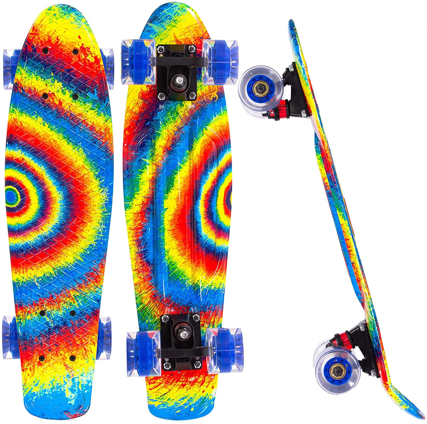 Оптовая продажа 22-дюймовая Пенни Доска ALU грузовик ПВХ колесо для детей для начинающих круизер пластиковый Профессиональный рыбий хвост скейтборд