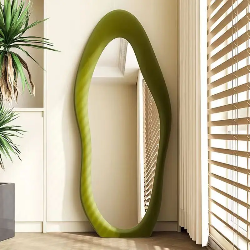Soft Roll Special Design Mirror Modern Customized Long Shaped Standing Soft Roll Full Length Wall Mirror