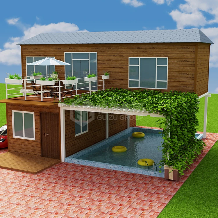 China custom 20 foot shipping container 40 feet 20 feet 2 story living low cost container house