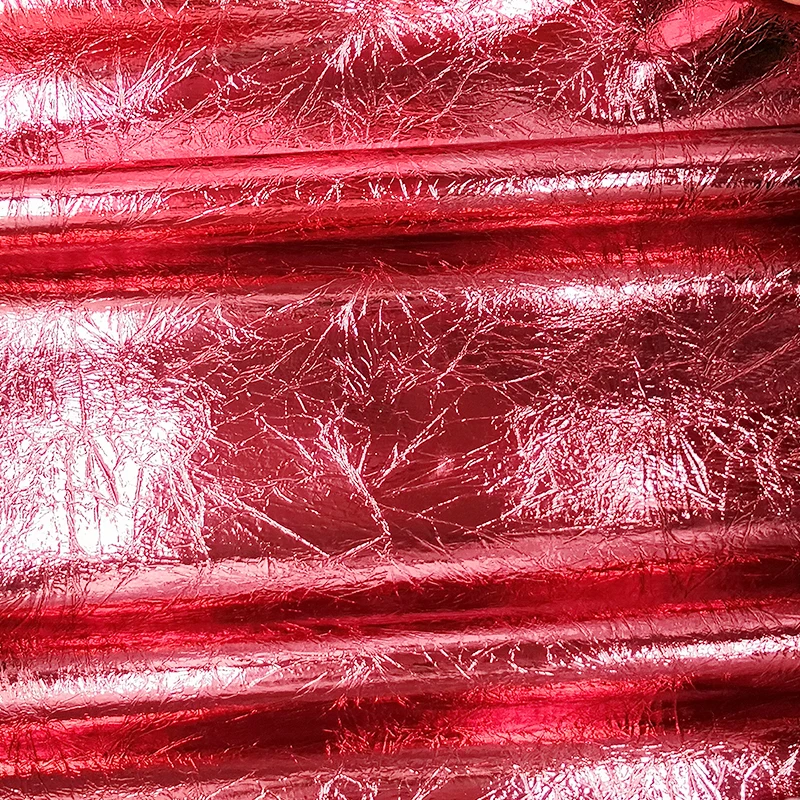 
Hot Stamp Reactive Films Synthetic Leather Shiny Hot Stamping Foil Faux Pvc Pu Leather Use For Bags 