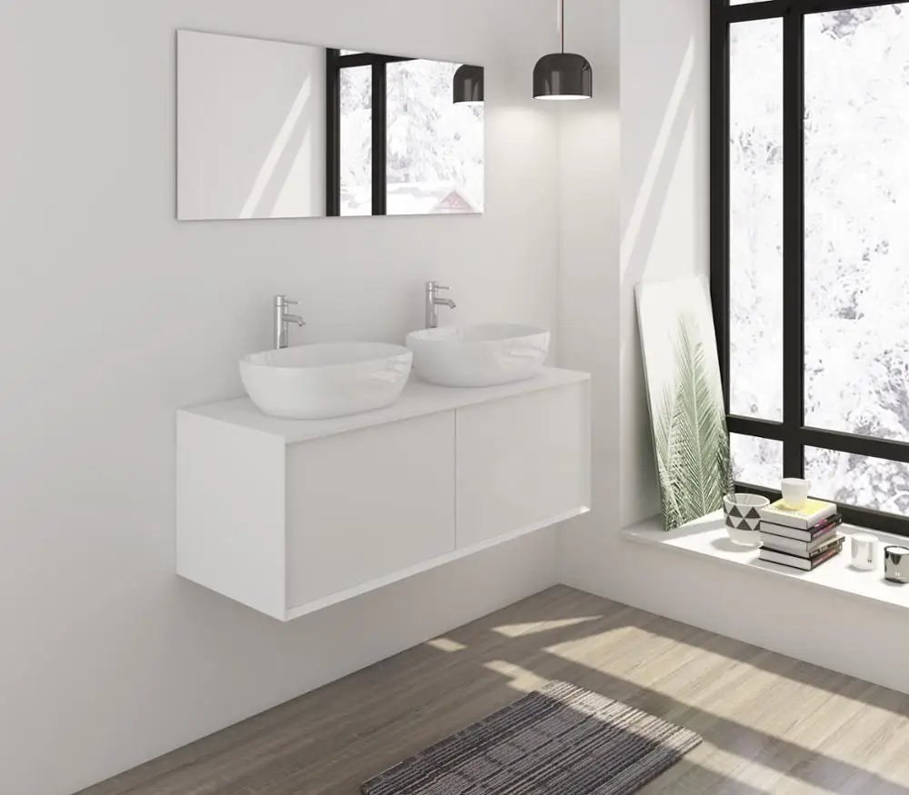 white painting 1200MM Stock clearance bathroom vanity Upto 30% discount off,Handle free drawer cabinet