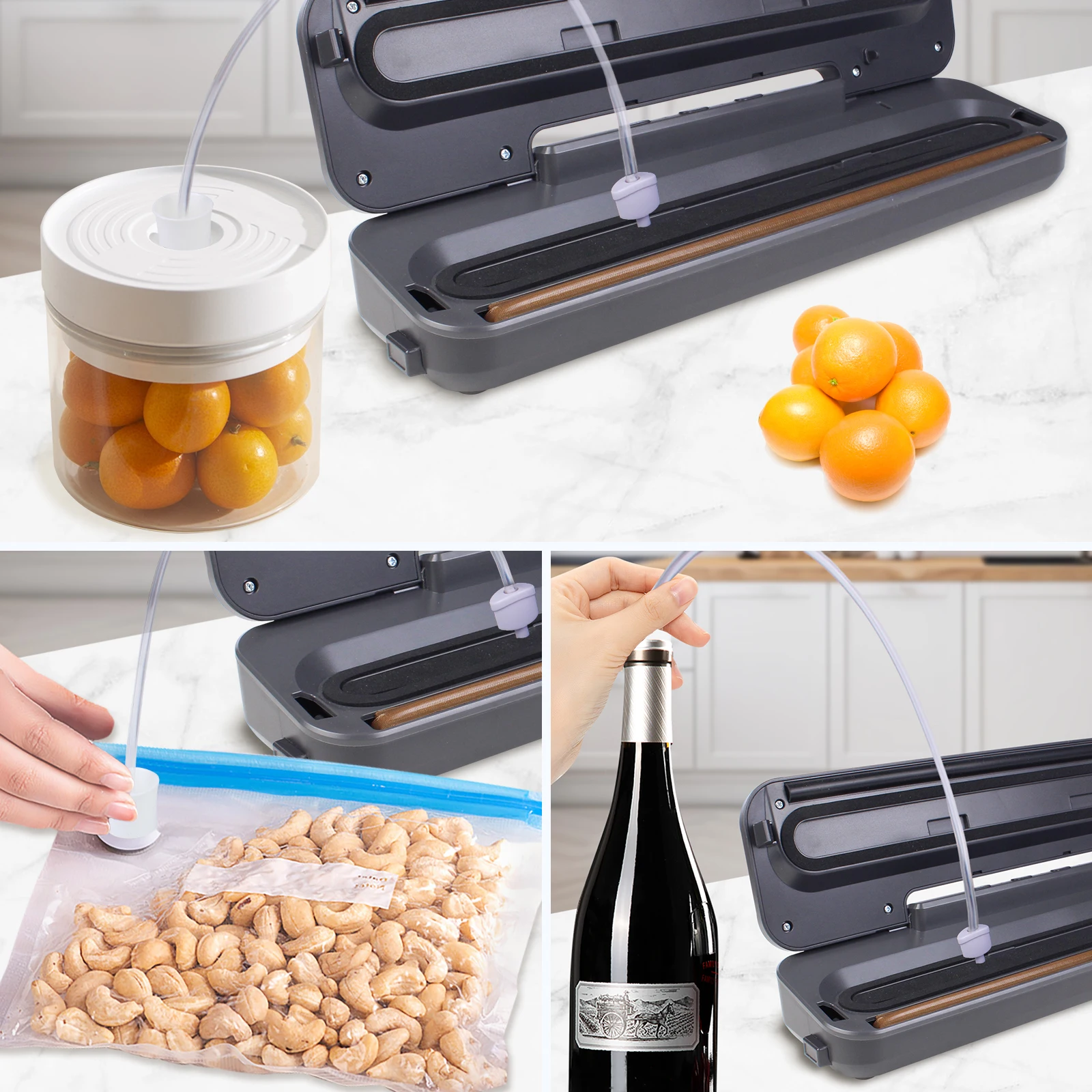 Multifunction  Vacuum Food Sealer For Food Preservation with bag cutter