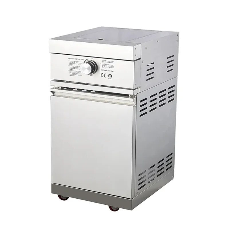 Outdoor Kitchen BBQ Island Courtyard Style Stainless Steel Stove and Kitchen Cabinet Combination Barbecue Grills For Party