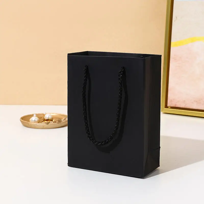 Custom Hand-held gift jewelry box packaging logo-printable small size portable ready-made bag box