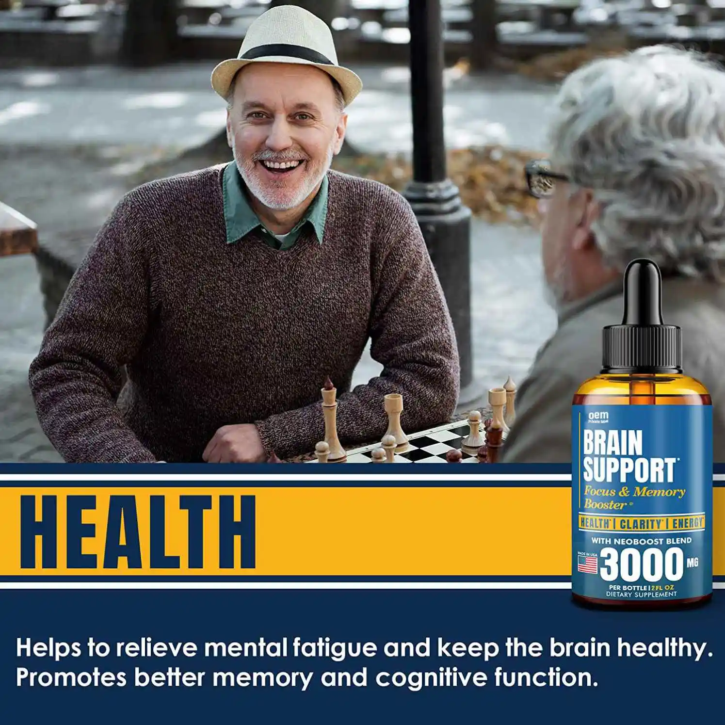 Brain Supplement Drops Health Supplement Food Supply Natural Nootropic Drops Nootropics Brain Memory Booster Energy Supplements