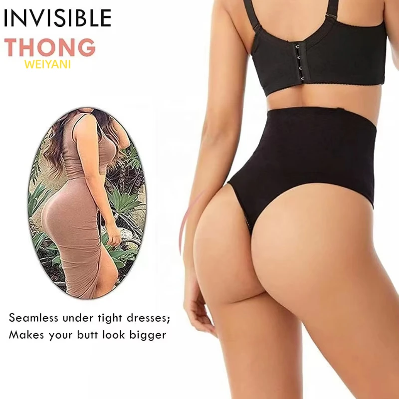 Seamless Invisible Wearing Women Tummy Control Thongs High Waist Trainer Compression Panties Sexy Shaping Underwear