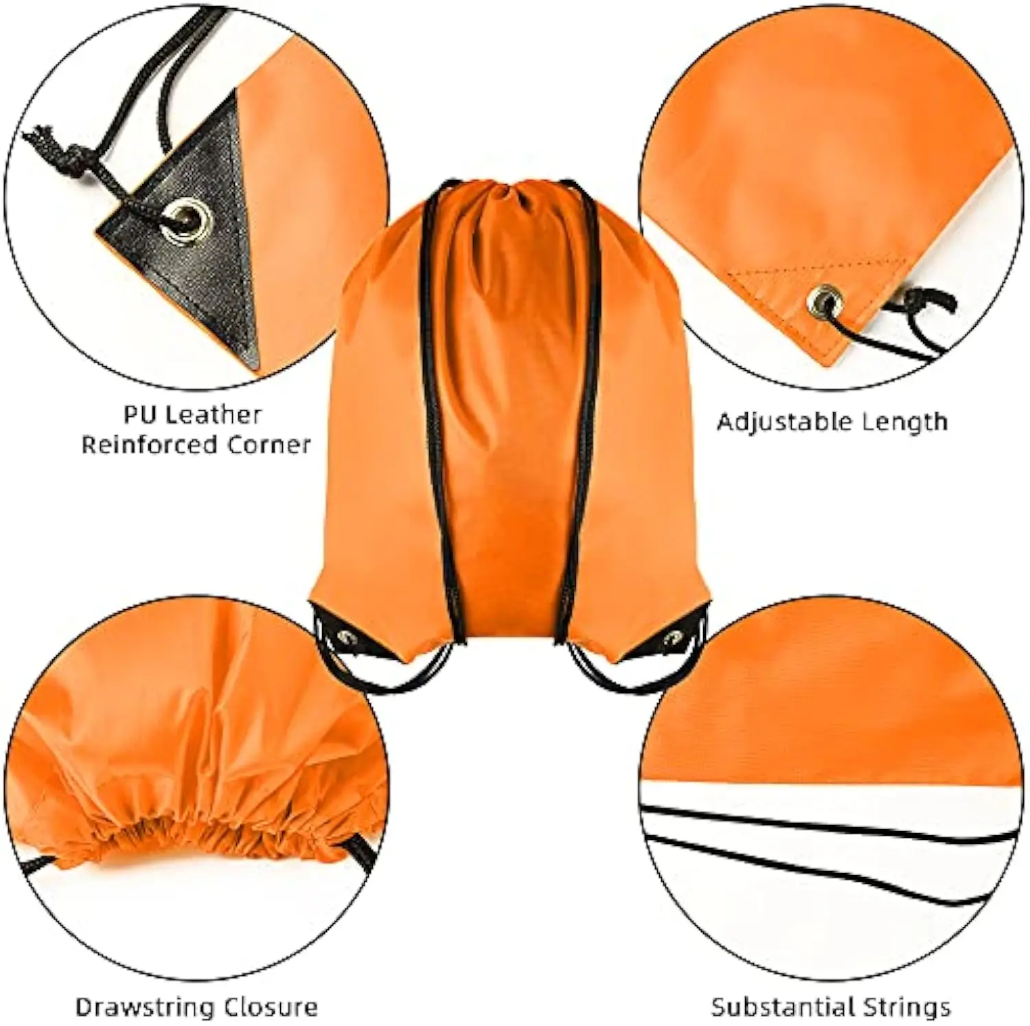 Custom Plain Polyester Shopping Drawstring Bag With Logo Promotional Nylon Carry Draw String Gift Gym Bag Sports Backpack Bag