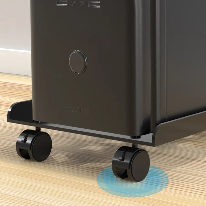 Computer Mainframe Bracket Desktop Mainframe Frame with Pulley Main Frame Metal Heat Dissipation Computer Case Bracket