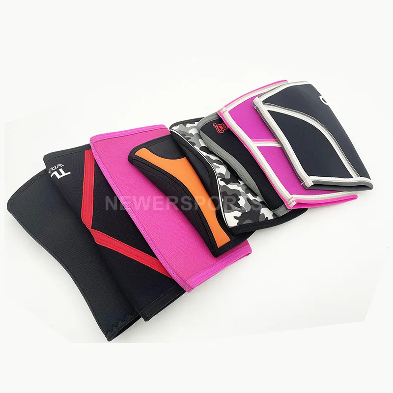 OEM High Quality Customized Eco Friendly Adjustable Durable Comfortable Breathable Protective 7 mm Weightlifting Knee Sleeve