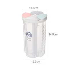 Cereal Storage Container, Airtight Food Storage Container BPA Free Plastic Cereal Dispenser Large Kitchen Storage Keeper with Li