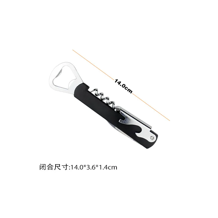 China Manufacturer custom   multifunctional wine and beer bottle opener with corkscrew Stainless steel ABS bottle opener tool