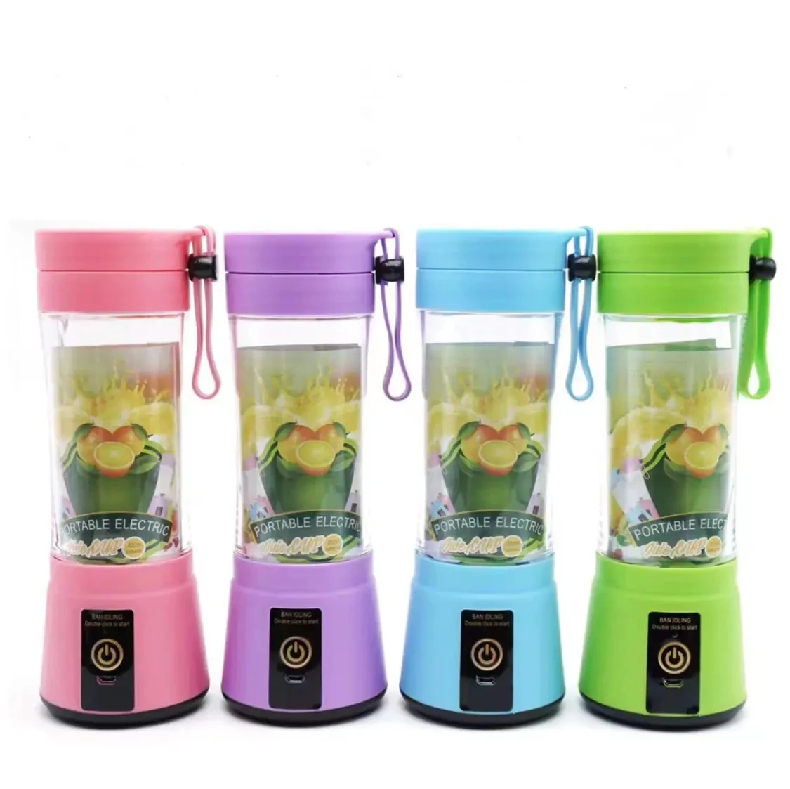 Portable Mini Juicers Cup 380ml Juicer Machine Usb Household Brender Household Brender Fresh Juicer Blender Glass English