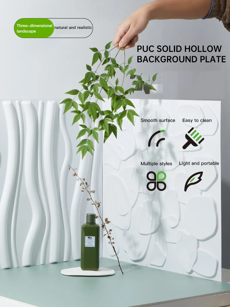 YINGZHI 3D PVC Waterproof Realistic Photo Background Board Ins Flat Lay Food Product Photography Background