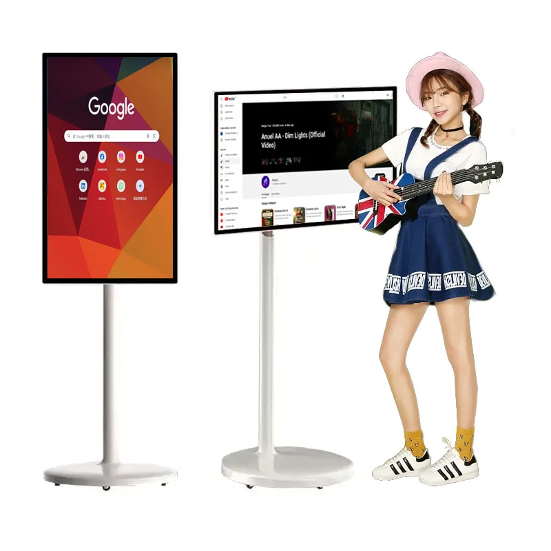 lcd touch screen kiosk 32inch stand by me Tv digital screen display smart boards screen stand floor for indoor video player