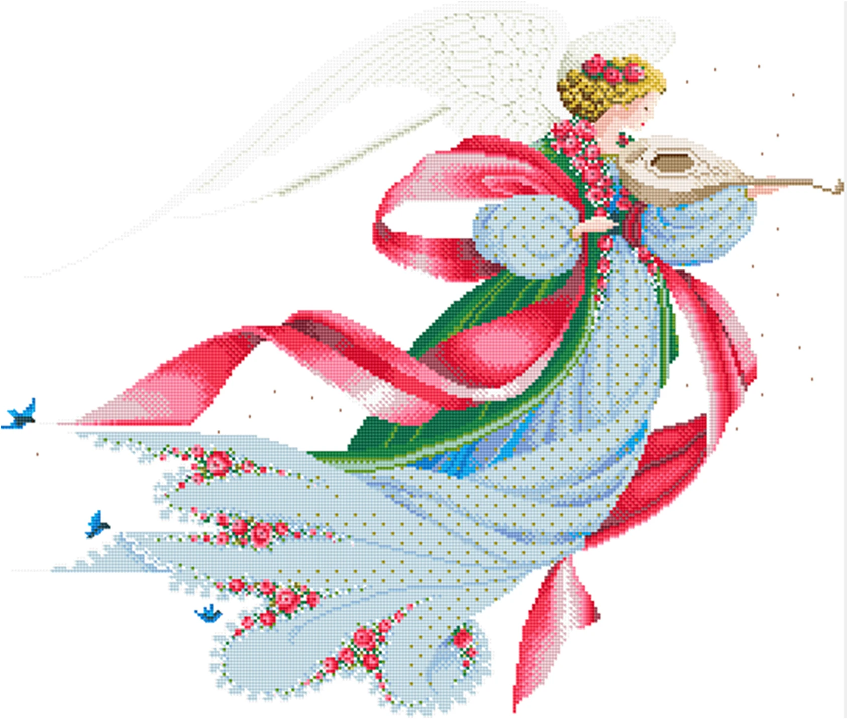 Dropshipping Wholesale Decoration Home Accessories Needlework Custom Printed Embroidery Diy printed cross stitch kits