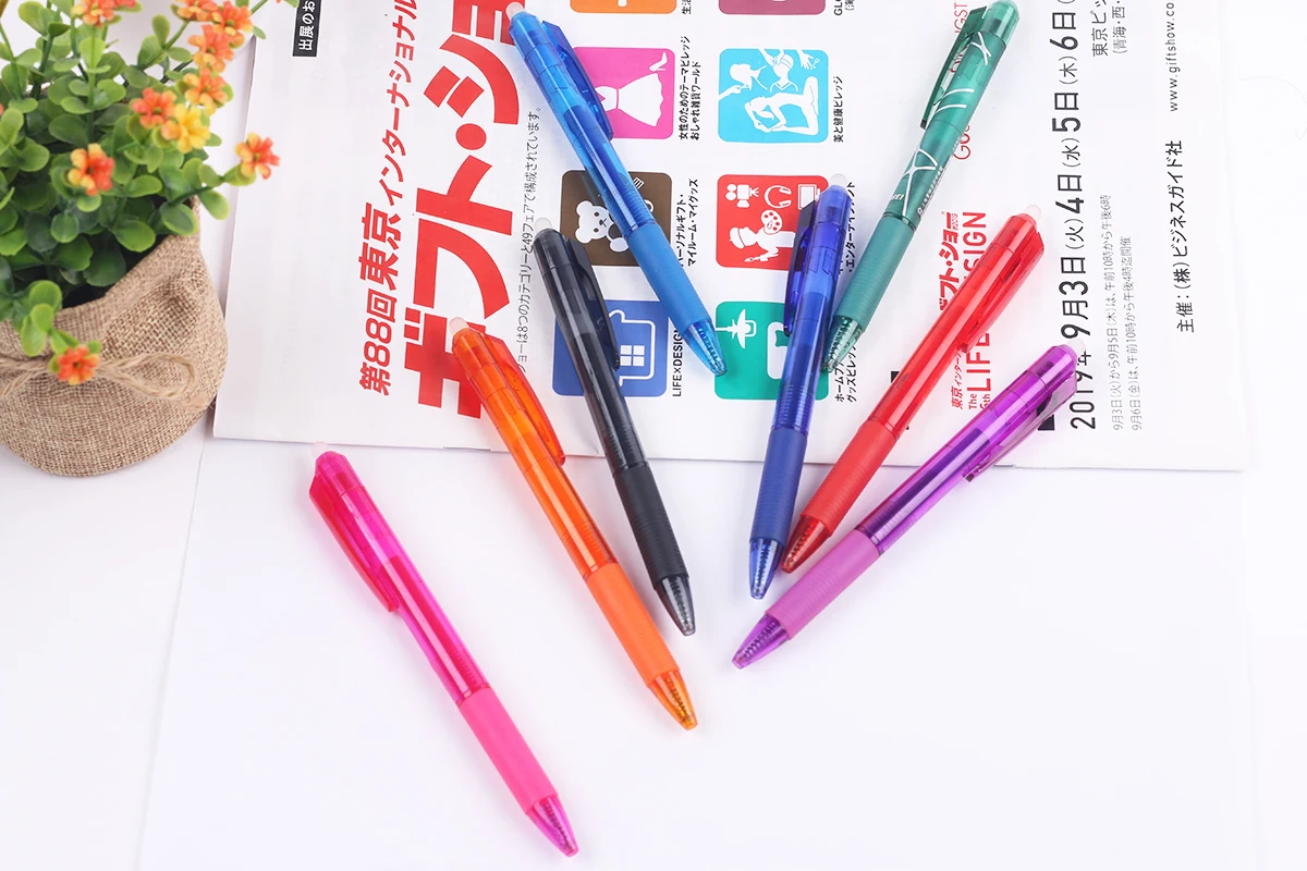 Manufacturer Price Custom heat erasable pen Design 0.5mm colorful ink gel ink pen