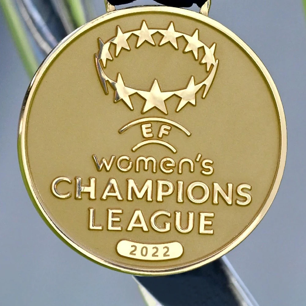 Custom Awards Race League Football Medal Athletic Medallion 3D Brass Gold Silver Bronze Metal Europe Champions League Medal