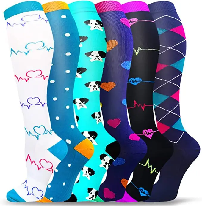 Hot Sale Dropshipping Colorful Fancy Crazy Design Sport Running Compression Socks for Men & Women