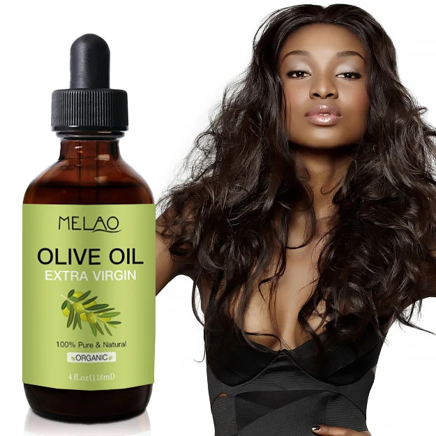 OEM/ODM MELAO Private Label Olive Oil 100% Pure Natural Organic Extra Virgin Cold Pressed Smooth Polish Hair Olive Oil