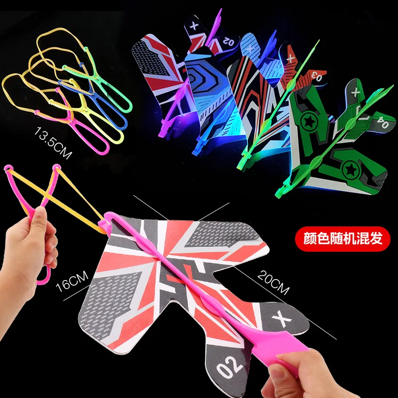 Wholesale paper plane flying toy for kids new year led kids toys 2023 new arrivals light-up product small gifts from manufacture
