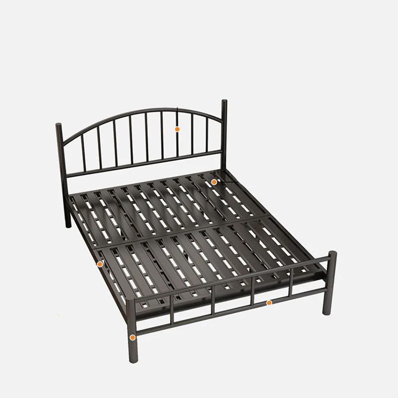 Bedroom Double Bed Scandinavian Iron Mute Modern 1.8m Iron Bed 1.5m Iron Frame Single Bed
