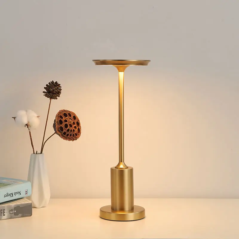 Hot sale New Design Dinning Aluminum Wireless LED Table Lamp with 3 Lighting Colors