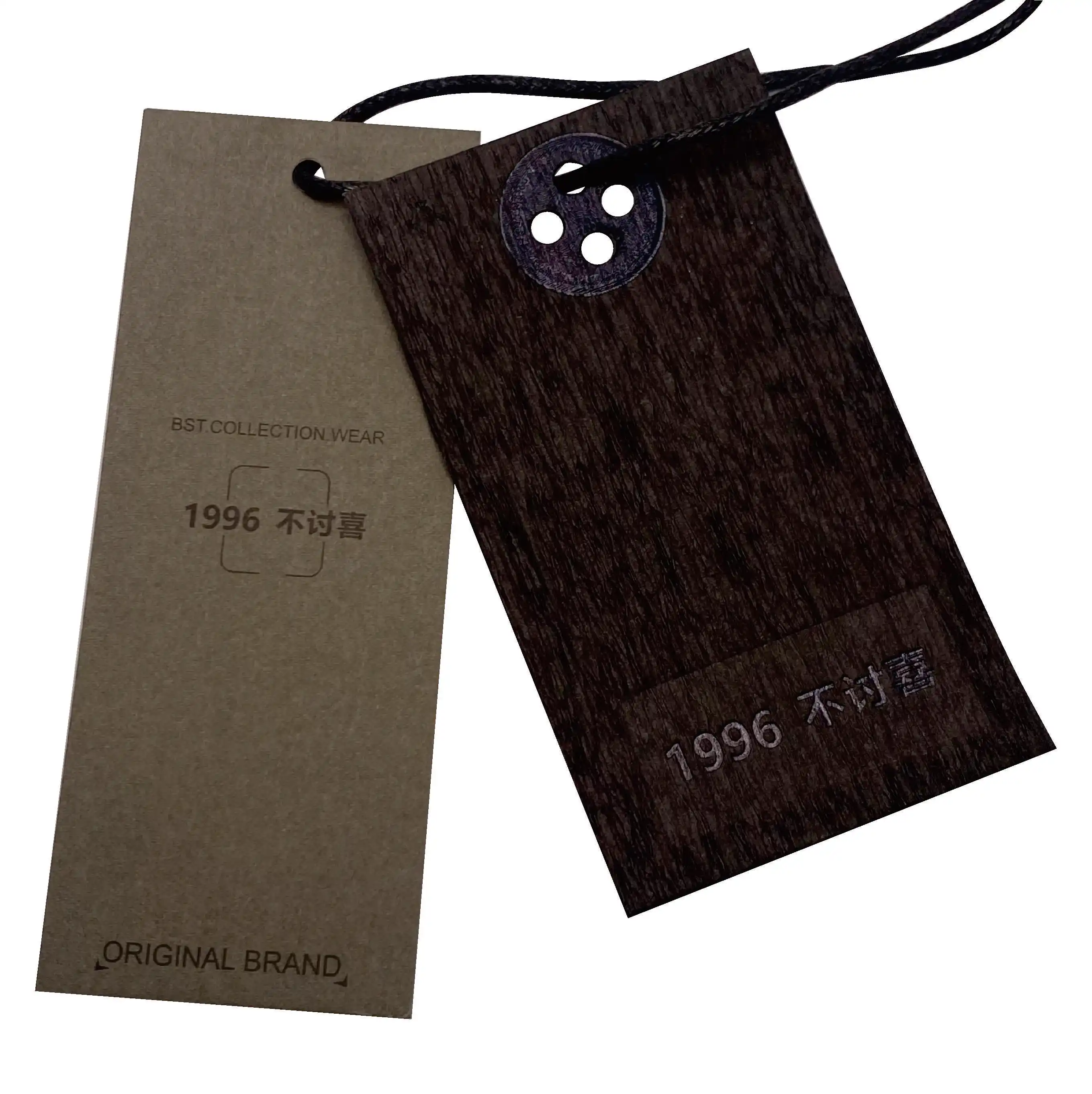 Luxury Custom Embossed Hang Tags  Cardboard Garment Tags Clothing Labels