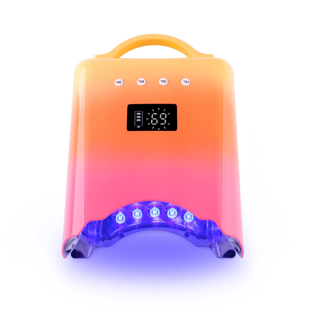 Strong Power 78 Watts Cordless and Rechargeable UV LED Nail Lamp Use For Manicure Salon Led Nail Lamp