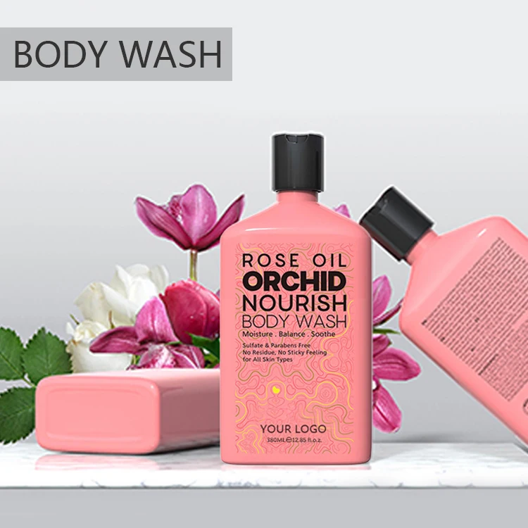 Organic bubble bath liquid supplies Rose moisturizing bath oil Orchid Nourishing bath Gel and body works wholesale