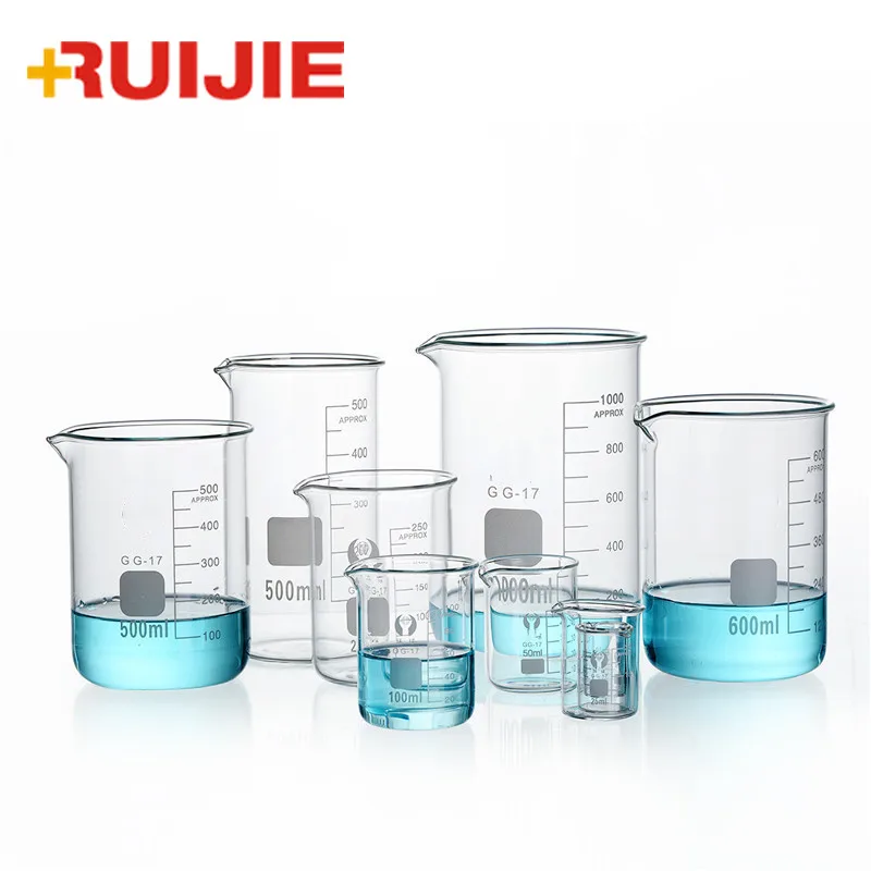 Горячее уплотнение стеклянная Мензурка из пирекса боросиликатного