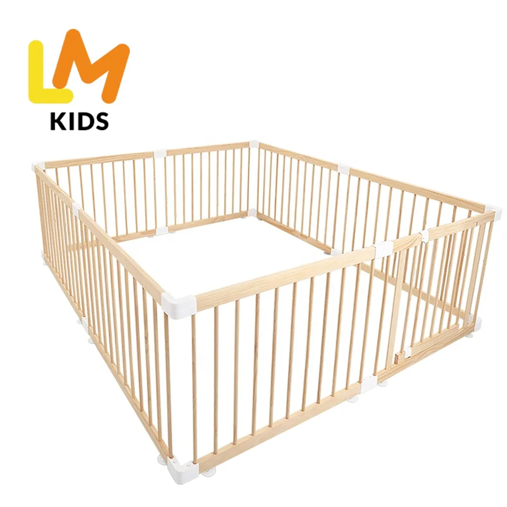 LM KIDS home child safety fence for children baby furniture baby safety fence baby play pen wooden playpen