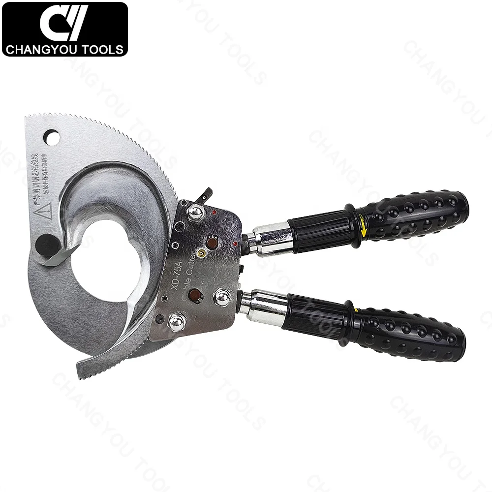 XD-75A  mechanical manual wire cutting tool ratchet Cable Cutter for CU AL cable cutting