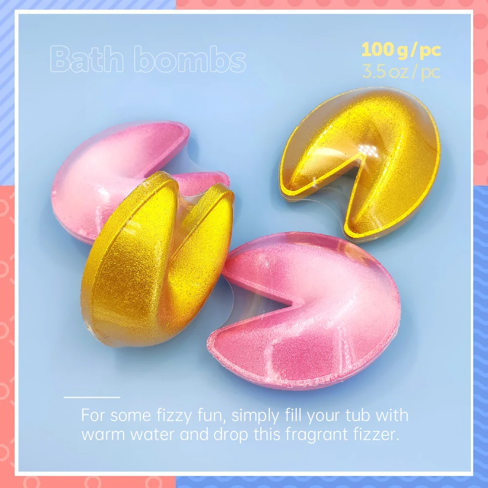 BBC fortune cookies gold bath bomb dessert bath bomb massage shower set single product